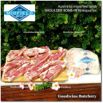 Lamb collar SHOULDER bone-in FOREQUARTER frozen Australia whole cut WHITESTRIPE +/- 2.6kg (price/kg)